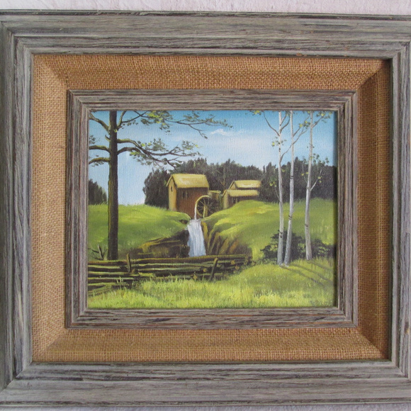 GRIST MILL Painting Oil on Canvas 17